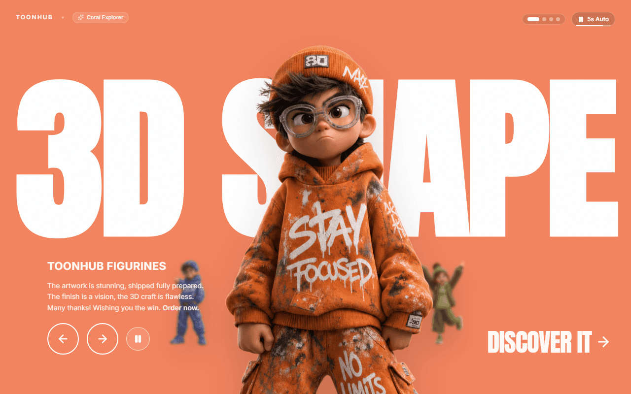 ToonHub 3D Collectible Toy & Hero Showcase